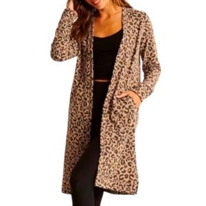 A&F • Cozy Leopard Duster Cardigan • Size Medium